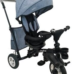 Ποδήλατο Τρίκυκλο Joyful Μπλε-Ραφ Foldable Rubber Tires (B58-YM23) 9 Ποδήλατο Τρίκυκλο Joyful Μπλε-Ραφ Foldable Rubber Tires (B58-YM23) -Ποδήλατα, τρίκυκλα, rollers, scooters Κατάστημα 200615 1