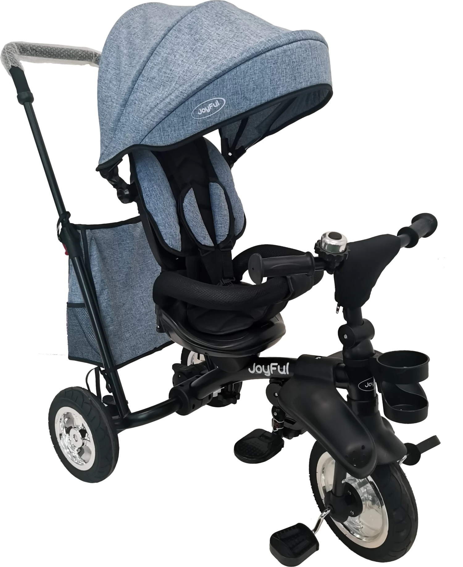 Ποδήλατο Τρίκυκλο Joyful Μπλε-Ραφ Foldable Rubber Tires (B58-YM23) 1 Ποδήλατο Τρίκυκλο Joyful Μπλε-Ραφ Foldable Rubber Tires (B58-YM23)