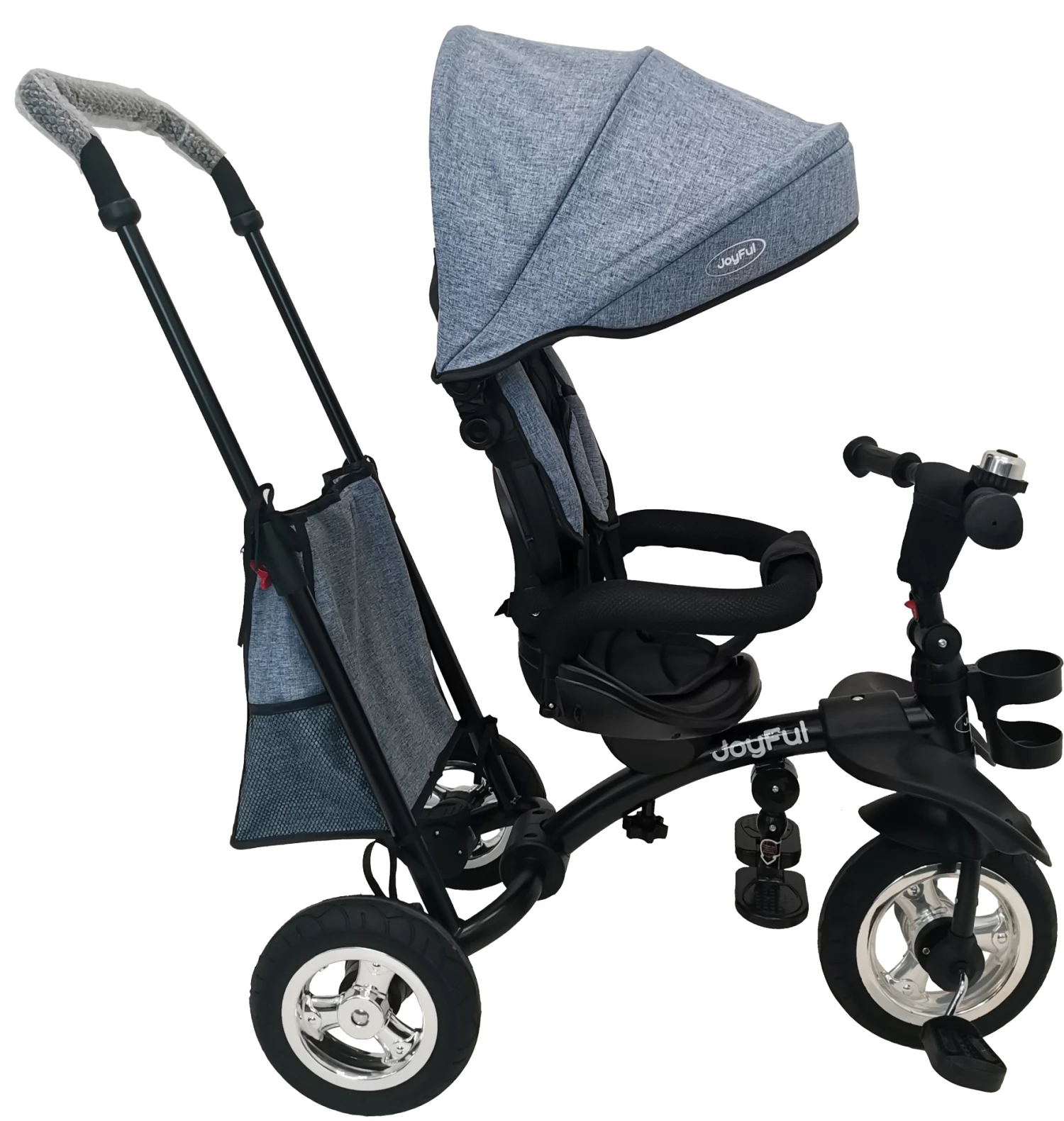 Ποδήλατο Τρίκυκλο Joyful Μπλε-Ραφ Foldable Rubber Tires (B58-YM23) 2 Ποδήλατο Τρίκυκλο Joyful Μπλε-Ραφ Foldable Rubber Tires (B58-YM23) - Image 2