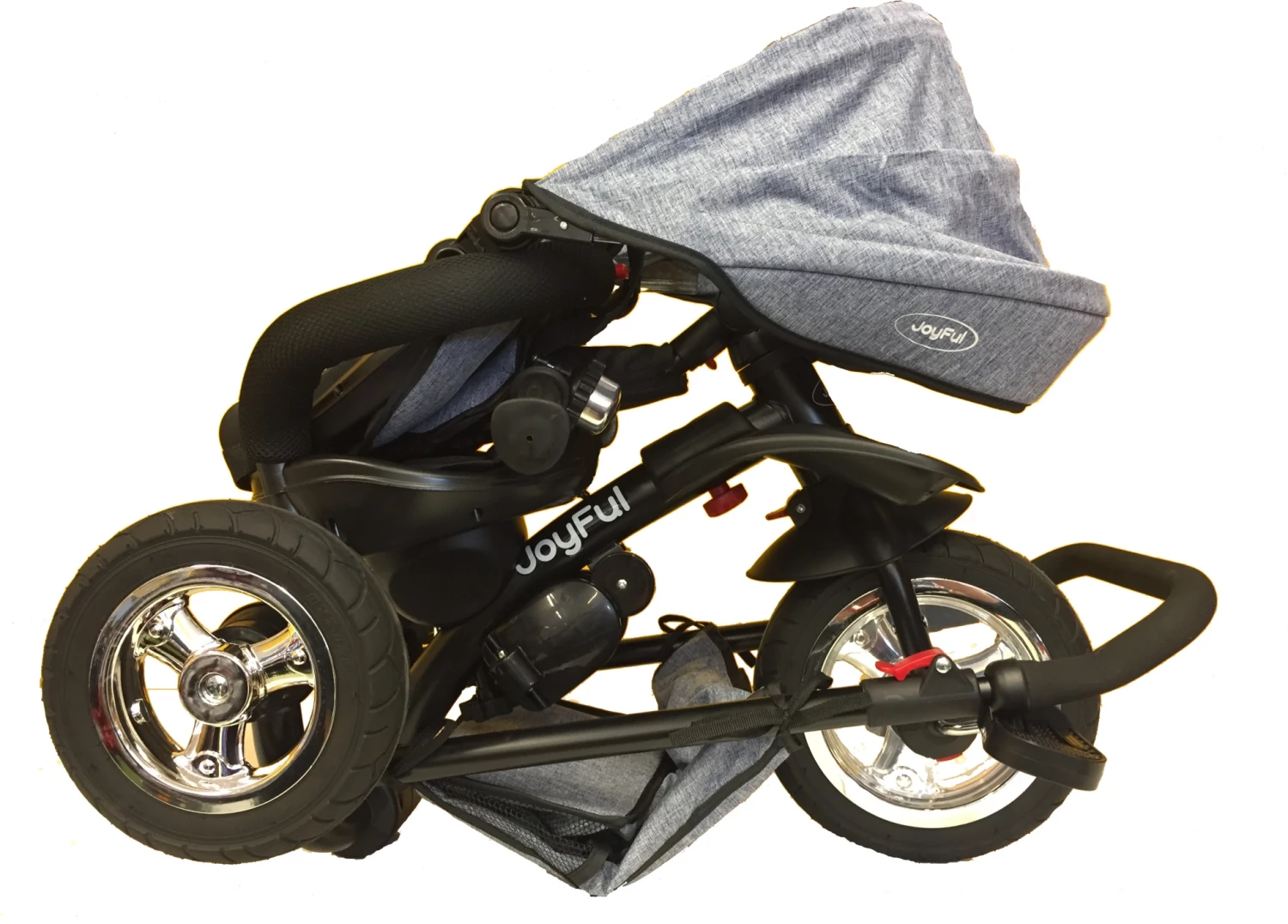 Ποδήλατο Τρίκυκλο Joyful Μπλε-Ραφ Foldable Rubber Tires (B58-YM23) 4 Ποδήλατο Τρίκυκλο Joyful Μπλε-Ραφ Foldable Rubber Tires (B58-YM23) - Image 4