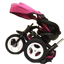 Ποδήλατο Τρίκυκλο Joyful Ροζ Foldable Rubber Tires (B56-YM19) -Ποδήλατα, τρίκυκλα, rollers, scooters Κατάστημα 200616 3