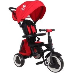 QPlay Ποδήλατο Τρίκυκλο Q Play Rito Plus Eva 3 In 1 Red Deluxe Αναδιπλούμενο Με Τέντα, Τσάντα, Υποπόδιο (01-1212041-04)