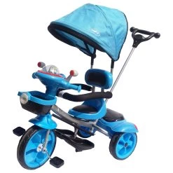 Ποδήλατο Τρίκυκλο Joyful 3 Σε 1 Με Μπάρα Προστασίας Μπλε (971S B-07/G-03)