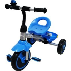 Ποδήλατο Τρίκυκλο Joyful Μπλε Με Καλάθι Και Κόρνα (704EVA B-07/G-02) -Ποδήλατα, τρίκυκλα, rollers, scooters Κατάστημα 210744 1