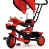 MG Toys Παιδικο Τρικυκλο Ποδηλατο Πιλοτος Με Τεντα Και Καλαθι Σε Κοκκινο Χρωμα (662781)