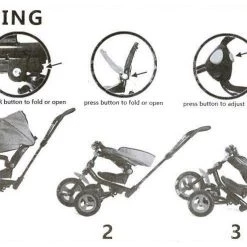 MG Toys Mg Παιδικο Τρικυκλο Ποδηλατο Luxury Colour Αναδιπλουμενο Σε Μπορντω Χρωμα (674590) -Ποδήλατα, τρίκυκλα, rollers, scooters Κατάστημα 674590 4 1