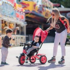 Lorelli Ποδηλατάκι Τρίκυκλο 3 Σε 1 Με Τέντα Καλάθι Υποπόδιο Μπάρα Προστασίας Jet Speedy Black And Red (10050432006) -Ποδήλατα, τρίκυκλα, rollers, scooters Κατάστημα 688722 2