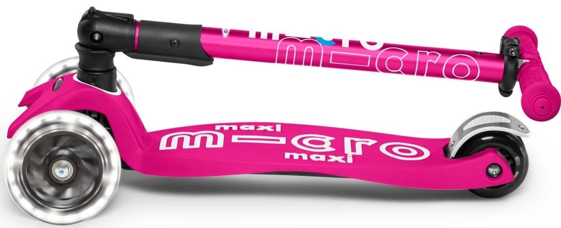 Micro Πατίνι Maxi Deluxe Foldable Led Shoking Pink (MMD096) 5 Micro Πατίνι Maxi Deluxe Foldable Led Shoking Pink (MMD096) - Image 5