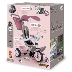 Ποδήλατο Τρίκυκλο Smoby Baby Balade Plus Pink (741401) -Ποδήλατα, τρίκυκλα, rollers, scooters Κατάστημα 698842 3