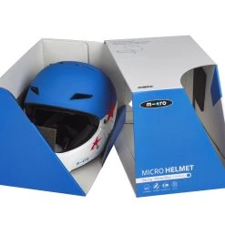 Κράνος Micro Racing Λευκό / Μπλε Small (48-54cm) -Ποδήλατα, τρίκυκλα, rollers, scooters Κατάστημα large micro racing helmet white blue 1